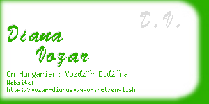 diana vozar business card